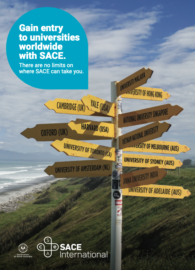 Gain entry to universities worldwide with SACE (Signpost)